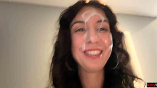 Feeling Thrilled as Brunette Cutie Agrees to Public Cumwalk with Cumshot Facial in Outdoor POV Sex for New iPhone