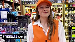 freeuse store lets customers fuck through shopping with ffm threesome and outdoor facial cum