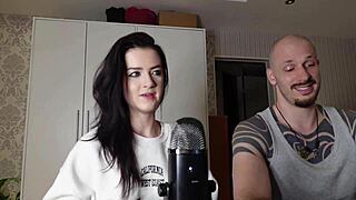 She casually chats with the petite brunette mistress about pegging questions. It turns into a sexy domination session in the room.