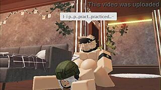 What happens when a cute blonde boy hooks up one on one with a soldier girl for blowjob and creampie?