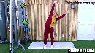 You won't believe this Muslim housewife cheating with her trainer during workout