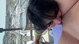 Why Do Asian Besties Nicole Doshi And Ember Snow Lick Pussy On Balcony?