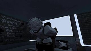 White femboy takes big black cock from shemale like a good boy in this scene