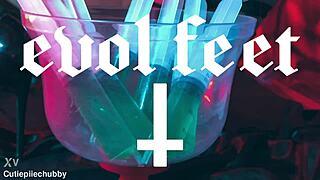 morrigan dives into the SUBSTANCE with latex PANTYHOSE stuffing. her foot FETISH play gets intense and wild