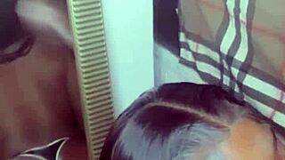 My tiny 18+ stepsister jumps me at home to test if my massive black cock really works for her