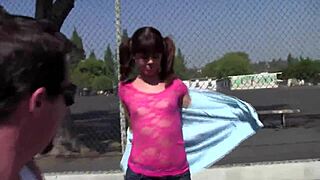 Eighteen-year-old blonde elizabeth bentley craves a massive cock. She delivers deepthroat blowjob and handjob before shaved pussy fucking ends in facial cumshot.