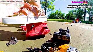 Kati's Toy Car Crush Trample Giantess Crushing Toys Stomping Plastic Car Crush Toy Car Sneaker Toy Toycrush Plastic Car