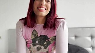 putalocura - latina pelirroja culona rosie cage cabalgando una polla monstruosa