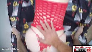 Bareback doggy leads to creampie in my slutty pussy after sensual homemade riding 😩