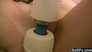 Dagfs - this skinny brunette teen slut plays with her toy so quietly!