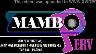 very slim brazilian karina rose fucked by 4 huge cock and drinks pee dap anal pissing atm skinny girl dirty talk monster cock ob450