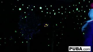 2 Hot Blondes Share Halloween Scare With Lesbian Pussy Fucking and Tits Action