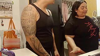 Follandome a la empleada del servicio a escondidas de mi mujer with bbw latina getting rough doggystyle and ass licking! 🔥