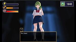 Green haired girl facesitting domination