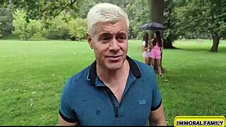 Can Valentines day revenge turn into homemade threesome with curvy babe Alisa in bedroom doggystyle creampie and rimjob?