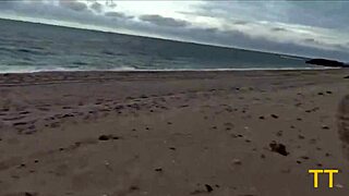 Brandi bae offers stranger quick handjob on public beach