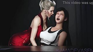 i uh make scarlet maje tifa submit with some intense licking and cunilingus action