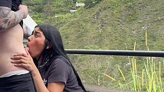 joven pareja latina grabs doggystyle sex in medellin public park but it ends badly