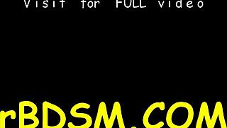 Bound horny slut with perfect body waits for rough POV blowjob and pussy fucking with spanking domination