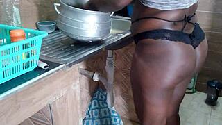 Ebony elegance in discreet homemade black ass and pussy display