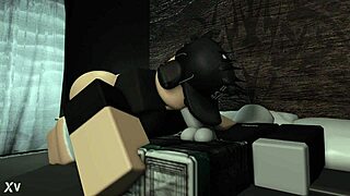 Roblox girl couldnt sleep so she sucked and played with bfs cock in bedroom while he was asleep