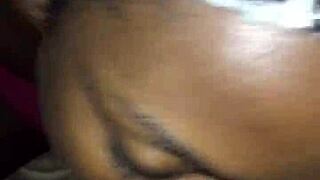 sucking that big black cock until cumshot covers this slut.