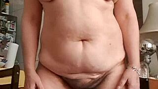 Wife Shows Big Natural Tits in First Time Homemade Yoga Session