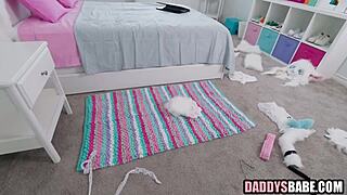 Brunette Teen In Cosplay Costume Gets Deepthroat Blowjob And Pussy Fucking From Step Dad In Taboo POV Scene. Shaved Pussy And Small Tits Add To The Old And Young Dynamic.