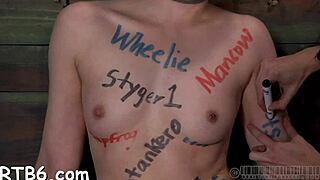 Bound Chick Endures Nasty Facial Cum from Hardcore Bondage Sucking