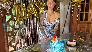 the best birthday surprise is a real monster cock filling my juicy ass with milk - spoiler