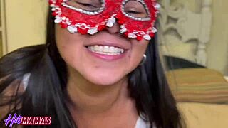 Milf Nana takes bukkake loads in double vaginal penetration scene