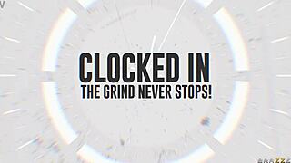 Clocked In - The Grind Never Stops! Angela White Chokes On Deepthroat While Getting Face Fucked And Rimjob In Pov!