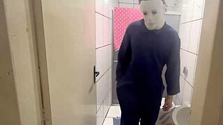 amateur redhead camila gaucha in halloween michael myers cosplay gets rough anal creampie from monster cock. she moans in domination with deepthroat gagging and cum on ass in homemade brazilian fetish parody.