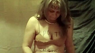 french milf maid contrasts private bondage session with public outdoor spanking dildo orgasm and humiliation flashes
