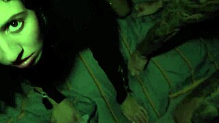 Wife dominates cuckold husband by taking huge cocks from lovers in heels and stockings for creampie.