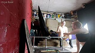 Behind the Scenes: Eryn's First Time on the One Bar Prison with Bondage and Toys