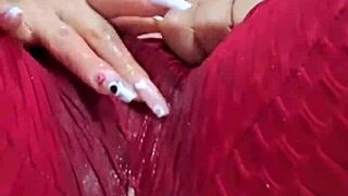 Why do my leggings get so wet from rubbing my big ass and tits until I cum dirty talking?