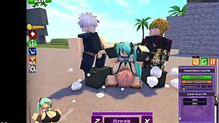 roblox miku gets into wild banging in a massive gangbang group session