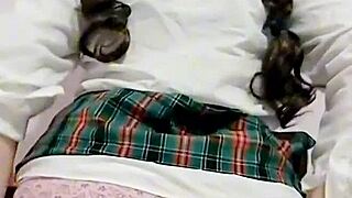 These high school girls know how to masturbate and reach orgasms too, innocent big-ass student in uniform loves cock early on homemade.