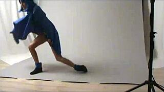 raw amateur teen in cosplay raven outfit exposed outdoors!