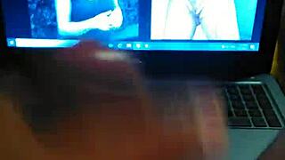 cumshot tribute to my friend chicky magdalena while masturbating