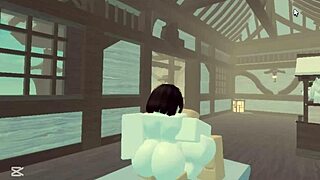 This random low-quality Roblox scene shows a baddie getting fucked by a noob in teasing action.