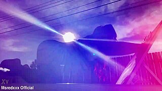 Curvy Babe Ms Red X Teases with Fake Tits and Oiled Lingerie in Seductive Striptease