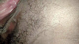 Casual homemade scene shows pretty shaved pussy getting creampie orgasm in tight wet action.