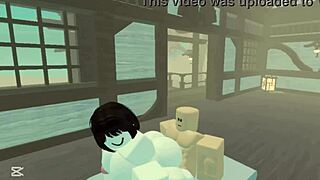 This random low-quality Roblox scene shows a baddie getting fucked by a noob in teasing action.