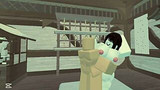 This random low-quality Roblox scene shows a baddie getting fucked by a noob in teasing action.
