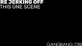 big tittied blonde with bubble butt gets sloppy creampied in gangbang 😈🍑💦