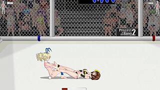 Hey, check out this intense catfight between Mimi and Rena in Princess of the Ring 2! 💥👊🏼