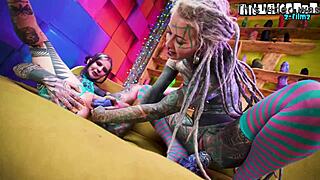 Alt girls ride intense toys and fist asses wildly!