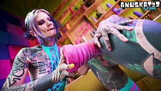 Alt girls ride intense toys and fist asses wildly!